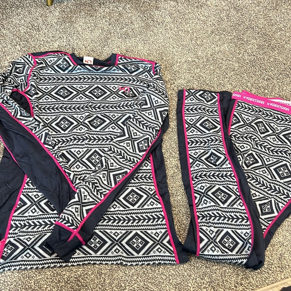NWOT Kari Traa base layer pant & shirt set size XL
